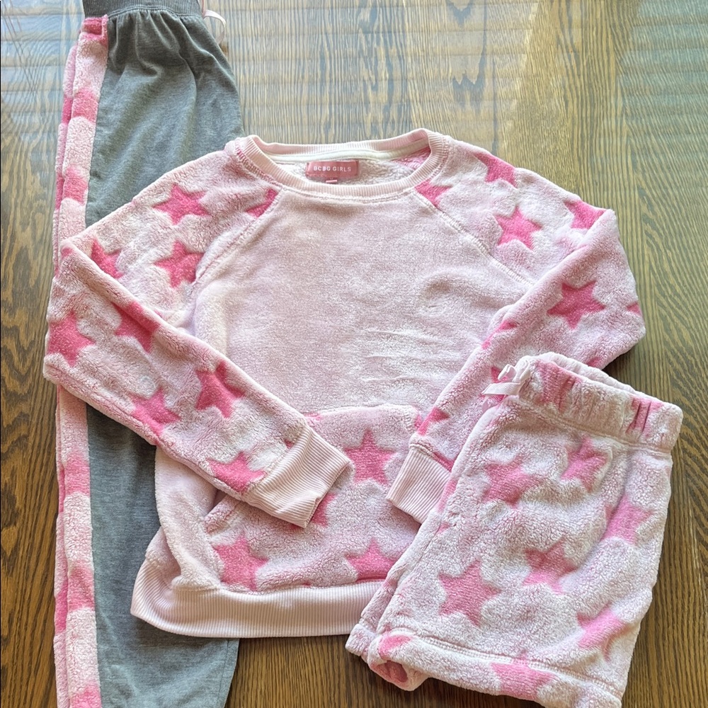 Pink Starry Kids 3 piece Pajama Set